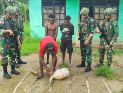 Satgas 141/AYJP Pos Kimaam berhasil amankan Minuman Keras Jenis Sageru