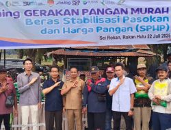 Bantu Stabilisasi Harga,Manajemen Kebun/PKS Sei Rokan Salurkan 1500 kg Beras SPHP.