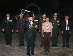 Sambut Kemerdekaan RI ke-80, Kapolres Dampingi Bupati Banyuasin Gelar Renungan Suci Jasa Pahlawan 