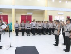 Kapolres Banyuasin pimpin upacara serah terima jabatan (Sertijab) dan pelaksanaan Kenal Pamit di Lingkungan Polres Banyuasin
