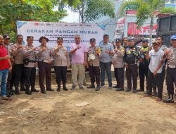 Polsek Talang kelapa dan Bulog gelar gerakan pangan murah 
